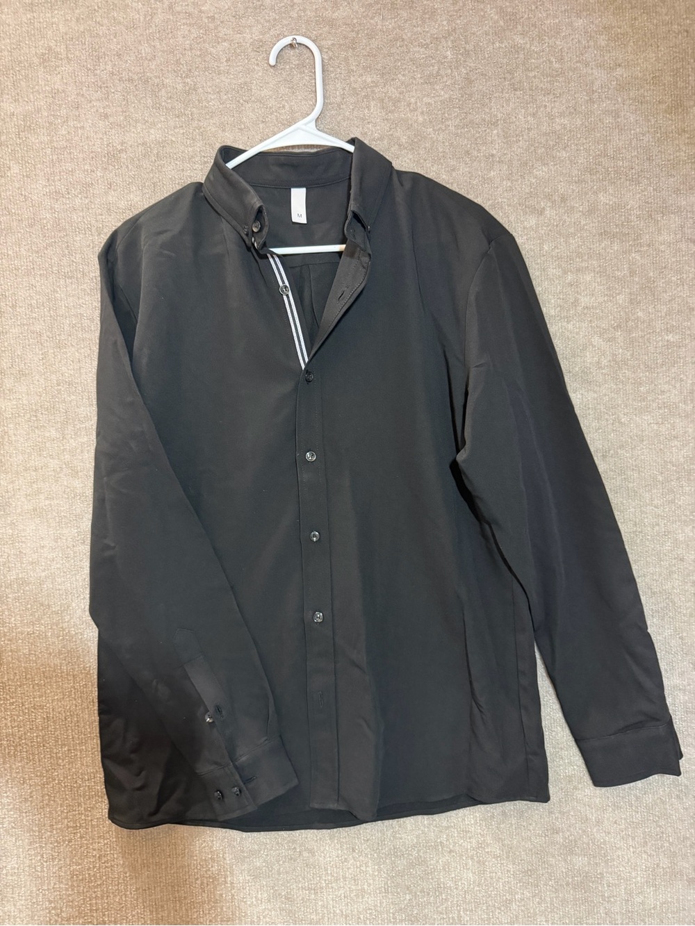 Black Men's Button-Up Shirt